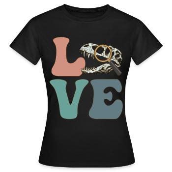Paléontologue Paléontologie Fossile Dinosaure - T-shirt Femme - noir - Devant - AI Model Female 172 dark (172cm)