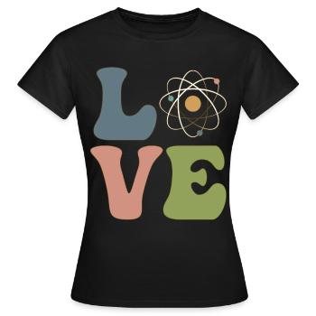 Quantenphysik Experiment Physiker Wissenschaft - Frauen T-Shirt - Schwarz - Vorne - AI Model Female 172 dark (172cm)