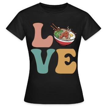 Ramen Japanische Nudeln Instant Lunch - Frauen T-Shirt - Schwarz - Vorne - AI Model Female 172 dark (172cm)