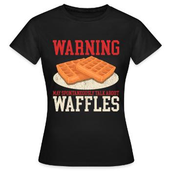 Waffles Waffle Lover Waffle Gift - Women's T-Shirt - black - Front - AI Model Female 172 dark (172cm)