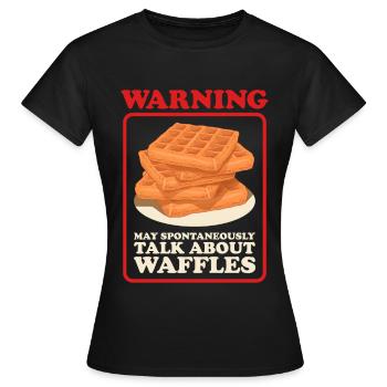 Waffle Waffle Lover Waffles Gift - Women's T-Shirt - black - Front - AI Model Female 172 dark (172cm)