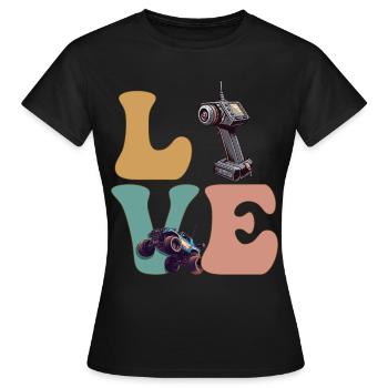 RC Auto Fernsteuerung Racing Racer - Frauen T-Shirt - Schwarz - Vorne - AI Model Female 172 dark (172cm)