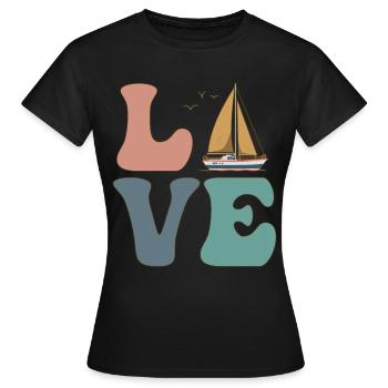 Voilier Voilier Voilier Voilier Voilier - T-shirt Femme - noir - Devant - AI Model Female 172 dark (172cm)