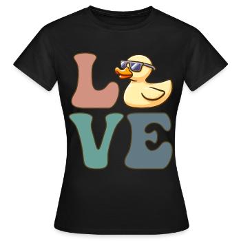 Gummiente Entchen Entchen Entchen - Frauen T-Shirt - Schwarz - Vorne - AI Model Female 172 dark (172cm)