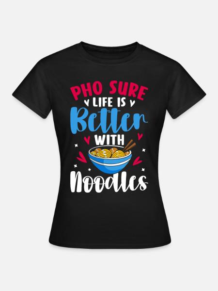 Vietnamesische Nudelsuppe - Frauen T-Shirt - Schwarz