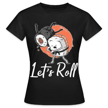 Sushi Sashimi Japonais Cuisine Asiatique - T-shirt Femme - noir - Devant - AI Model Female 172 dark (172cm)