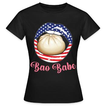Dim Sum Bun Chinese Food - Women's T-Shirt - black - Front - AI Model Female 172 dark (172cm)