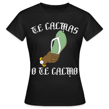 Hispanique Latino-Américain Mexicain - T-shirt Femme - noir - Devant - AI Model Female 172 dark (172cm)