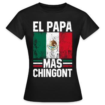 Hispanique Latino-Américain Mexicain V - T-shirt Femme - noir - Devant - AI Model Female 172 dark (172cm)