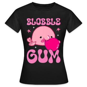 Drôle Blobfish Bubble Gum Créature De La Mer - T-shirt Femme - noir - Devant - AI Model Female 172 dark (172cm)