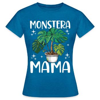 Fun Houseplant Nursery - Women's T-Shirt - antique blue sapphire heather - Front - AI Model Female 172 dark (172cm)