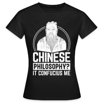 Theorie Chinesische Philosophen - Frauen T-Shirt - Schwarz - Vorne - AI Model Female 172 dark (172cm)
