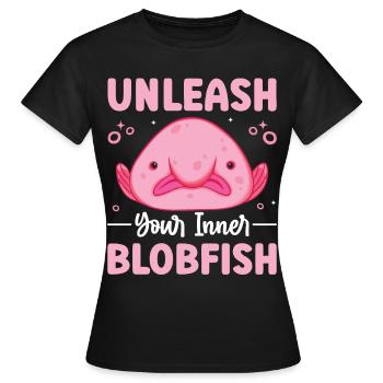 Funny sea creature - Women's T-Shirt - black - Front - AI Model Female 172 dark (172cm)