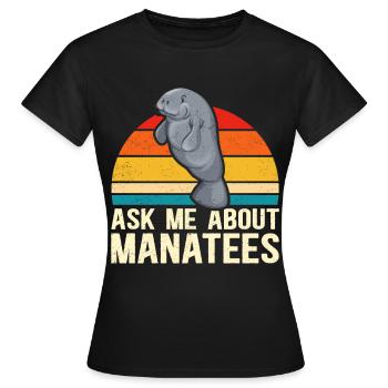 Lamantin lamantin lamantin cadeau - T-shirt Femme - noir - Devant - AI Model Female 172 dark (172cm)