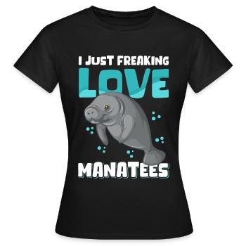 Lamantin lamantin lamantin cadeau - T-shirt Femme - noir - Devant - AI Model Female 172 dark (172cm)