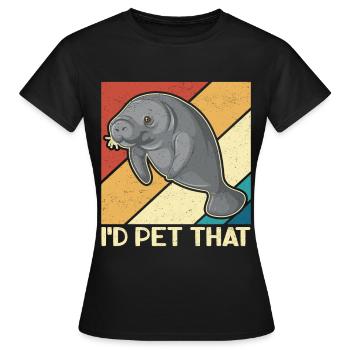 Lamantin lamantin lamantin cadeau - T-shirt Femme - noir - Devant - AI Model Female 172 dark (172cm)