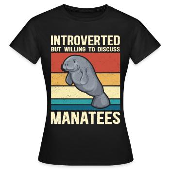 Lamantin lamantin lamantin lamantin cadeau - T-shirt Femme - noir - Devant - AI Model Female 172 dark (172cm)