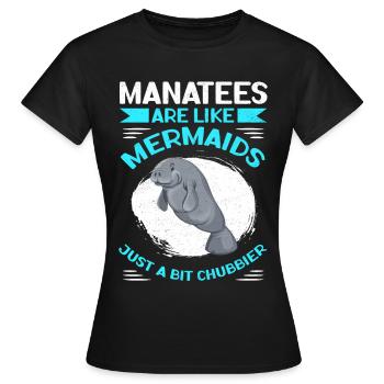 Lamantin lamantin lamantin cadeau - T-shirt Femme - noir - Devant - AI Model Female 172 dark (172cm)