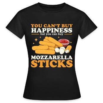Mozzarella-Sticks | Mozzarella Sticks Geschenk - Frauen T-Shirt - Schwarz - Vorne - AI Model Female 172 dark (172cm)