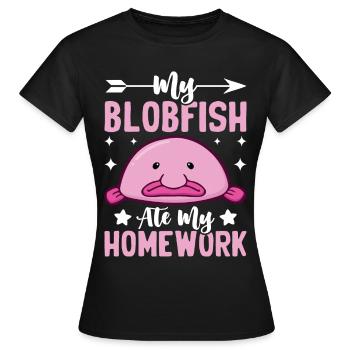 Funny sea creature - Women's T-Shirt - black - Front - AI Model Female 172 dark (172cm)