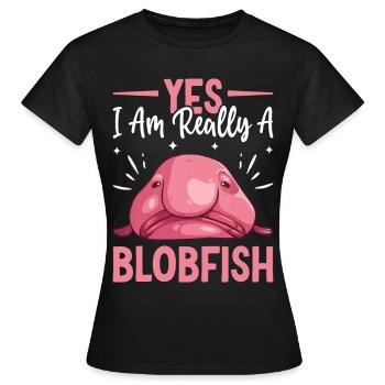 Funny sea creature - Women's T-Shirt - black - Front - AI Model Female 172 dark (172cm)