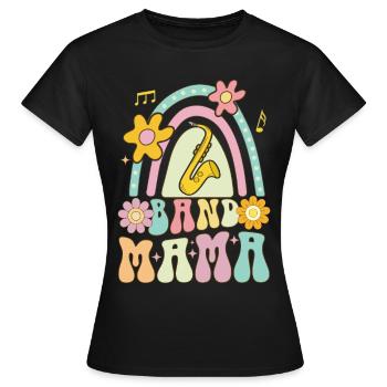 Groovy Saxophone Mom Saxophonist - Women's T-Shirt - black - Front - AI Model Female 172 dark (172cm)