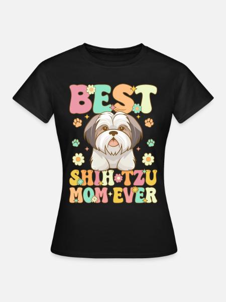 Groovy Hundeliebhaberin - Frauen T-Shirt - Schwarz