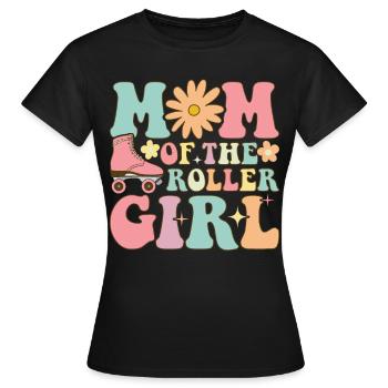 Patins à roulettes Fille Roller Maman - T-shirt Femme - noir - Devant - AI Model Female 172 dark (172cm)