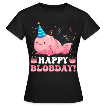 Drôle Blobfish Anniversaire Créature De La Mer - T-shirt Femme - noir - Devant - AI Model Female 172 dark (172cm)