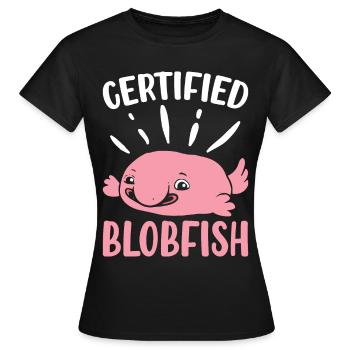 Funny sea creature - Women's T-Shirt - black - Front - AI Model Female 172 dark (172cm)