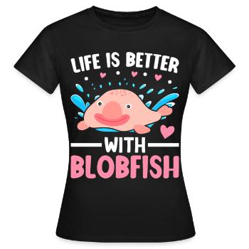 Funny sea creature - Women's T-Shirt - black - Front - AI Model Female 172 dark (172cm)