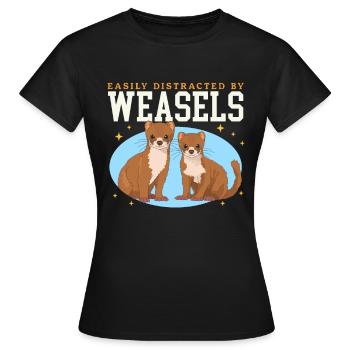Belette Hermännchen belette naine cadeau - T-shirt Femme - noir - Devant - AI Model Female 172 dark (172cm)