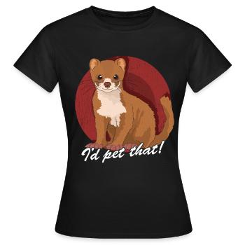 Weasel Mouse Weasel Dwarf Weasel Gift - Women's T-Shirt - black - Front - AI Model Female 172 dark (172cm)