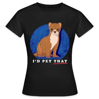 Weasel Pygmy Weasel Mouse Weasel Gift - Women's T-Shirt - black - Front - AI Model Female 172 dark (172cm)