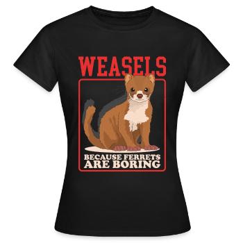 Belette souris belette Hermännchen cadeau - T-shirt Femme - noir - Devant - AI Model Female 172 dark (172cm)