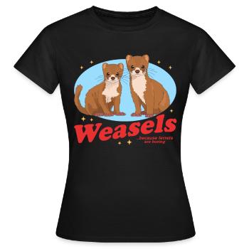 Belette Hermännchen souris belette cadeau - T-shirt Femme - noir - Devant - AI Model Female 172 dark (172cm)