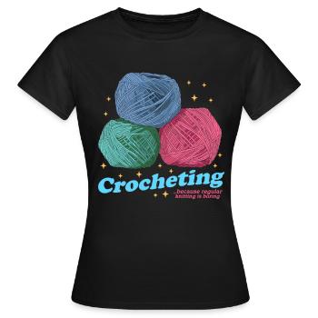 Crochet crochet crochet crochet cadeau - T-shirt Femme - noir - Devant - AI Model Female 172 dark (172cm)