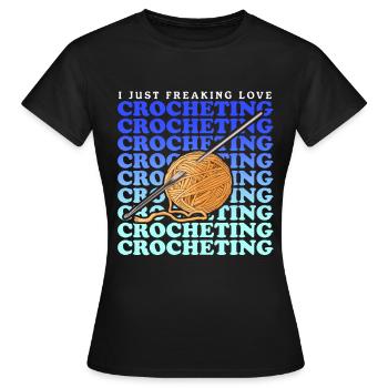 Crochet crochet crochet crochet cadeau - T-shirt Femme - noir - Devant - AI Model Female 172 dark (172cm)