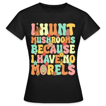 Groovy Pilzjagd - Frauen T-Shirt - Schwarz - Vorne - AI Model Female 172 dark (172cm)