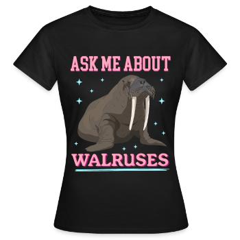 Cadeau de morse morse - T-shirt Femme - noir - Devant - AI Model Female 172 dark (172cm)