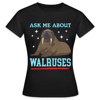 Cadeau de morse morse - T-shirt Femme - noir - Devant - AI Model Female 172 dark (172cm)