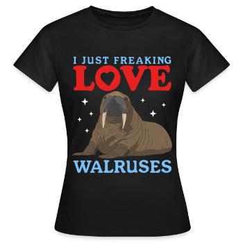 Cadeau de morse morse - T-shirt Femme - noir - Devant - AI Model Female 172 dark (172cm)