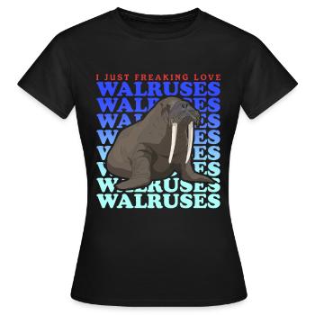 Cadeau de morse morse - T-shirt Femme - noir - Devant - AI Model Female 172 dark (172cm)