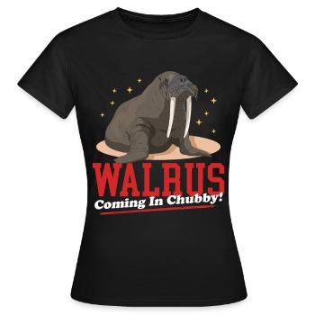 Walross Walrus | Walrosse Walroß Geschenk - Frauen T-Shirt - Schwarz - Vorne - AI Model Female 172 dark (172cm)