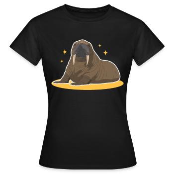 Morse Morse | Cadeau de morse morse - T-shirt Femme - noir - Devant - AI Model Female 172 dark (172cm)