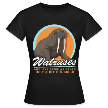 Morse phoque morse morse cadeau - T-shirt Femme - noir - Devant - AI Model Female 172 dark (172cm)