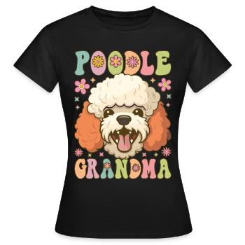 Groovy Hundeliebhaberin - Frauen T-Shirt - Schwarz - Vorne - AI Model Female 172 dark (172cm)