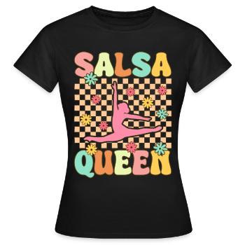 Groovy Salsa Tanz Tänzerin - Frauen T-Shirt - Schwarz - Vorne - AI Model Female 172 dark (172cm)