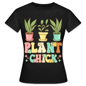 Pflanzenbasierte Ernährung Weiblich Vegetarisch Ve - Frauen T-Shirt - Schwarz - Vorne - AI Model Female 172 dark (172cm)