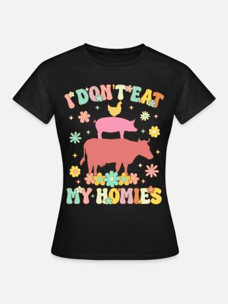 Groovy Vegan Régime végétalien à base de plantes Véganisme - T-shirt Femme - noir